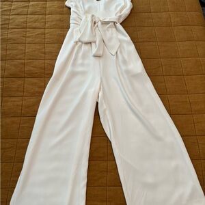 J. Crew Cream Tie-Waist Jumpsuit